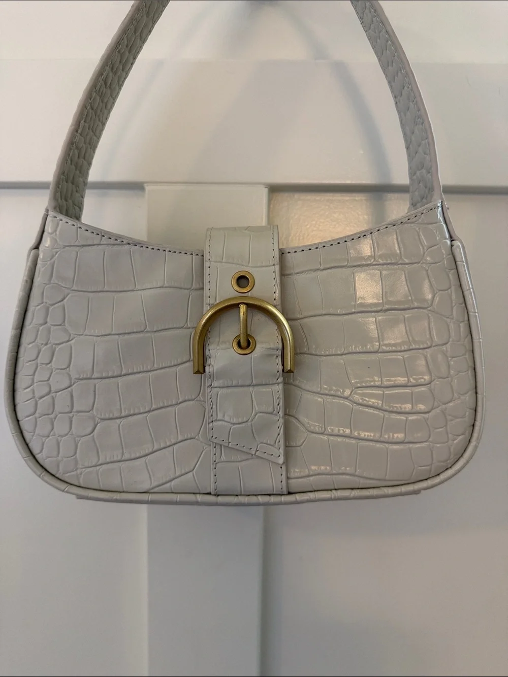 Vince Camuto Croc-Embossed Mini Shoulder Bag with Gold Hardware - Picture 1 of 8